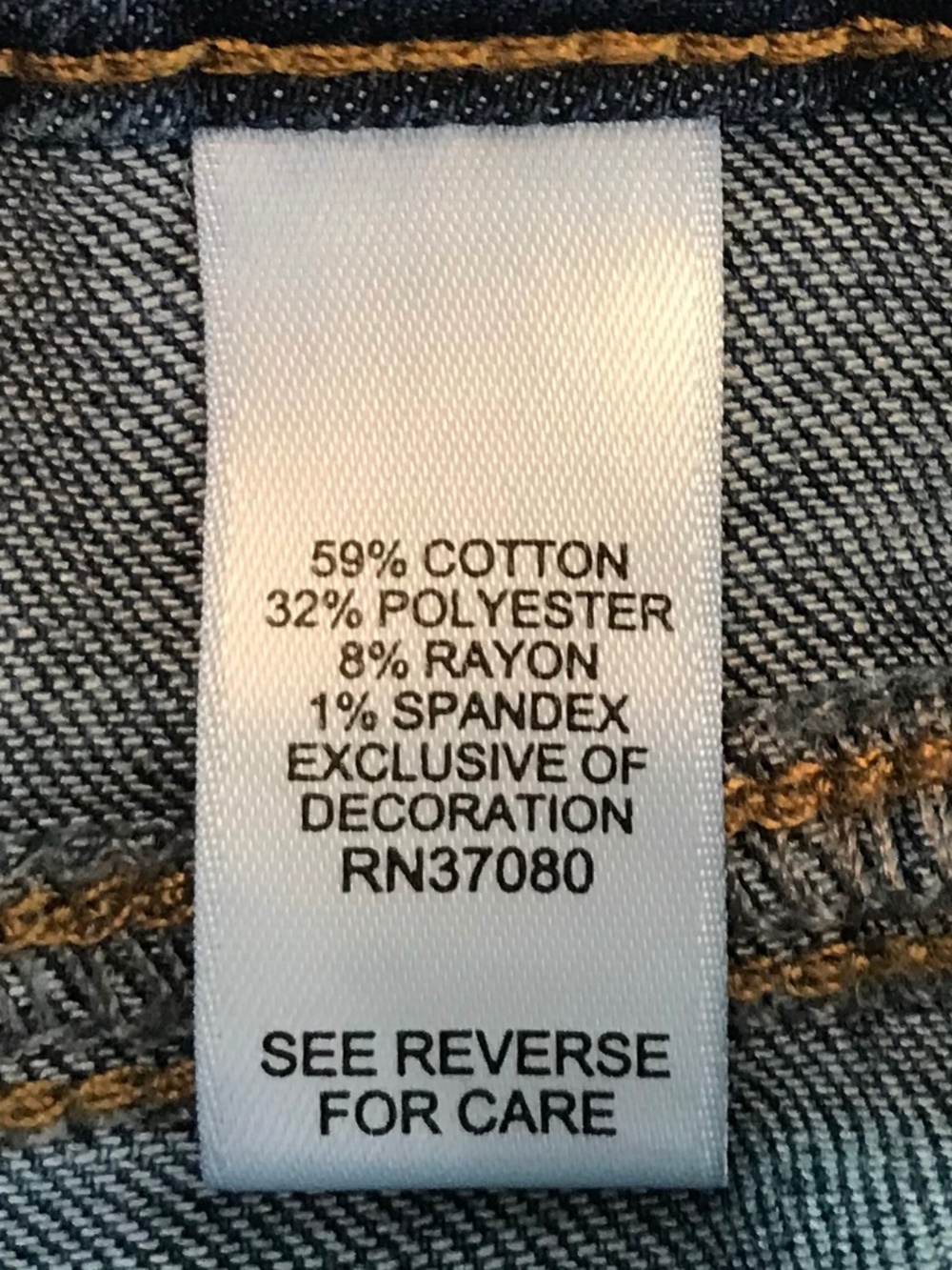 C EST. 1946 Denim colorfully rhinestoned straight legged jeans (14P) —SMALL FLAW - Picture 15 of 16
